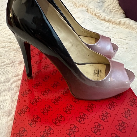 Guess Rose and charcoal platform open toed heel - Picture 3 of 5
